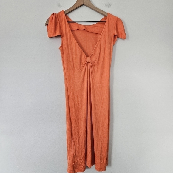 Ted Baker London orange low back bow shoulders mini dress size 0 - Picture 8 of 10